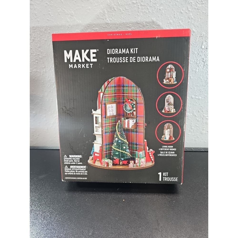NEW - Make Market Book Nook Kit‎ Living Room Christmas